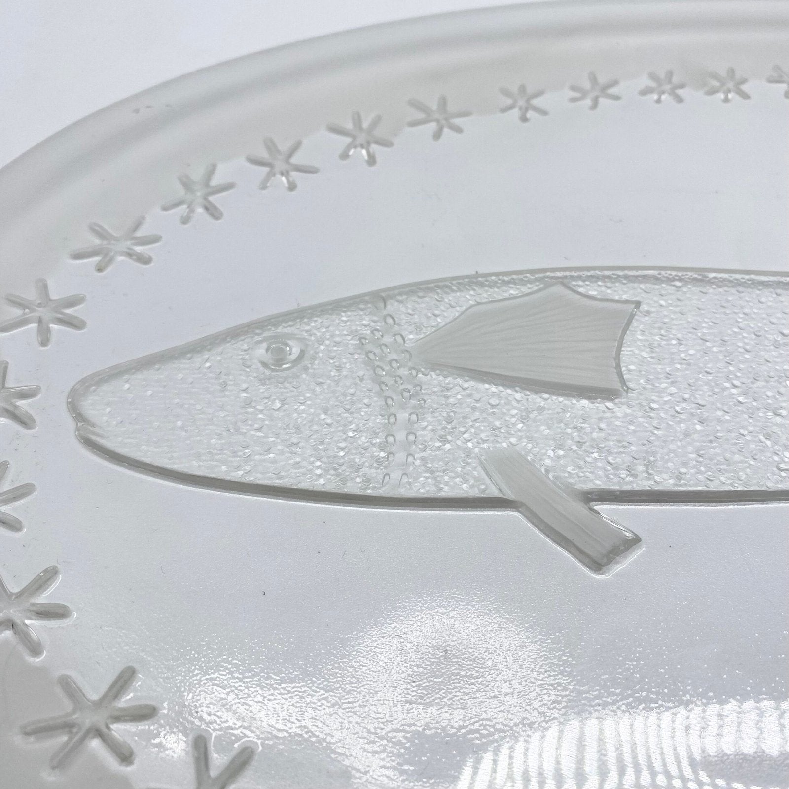 PLATEAU EN VERRE "WALTHER" – SÉRIE « OCEAN LIFE » – 1970s