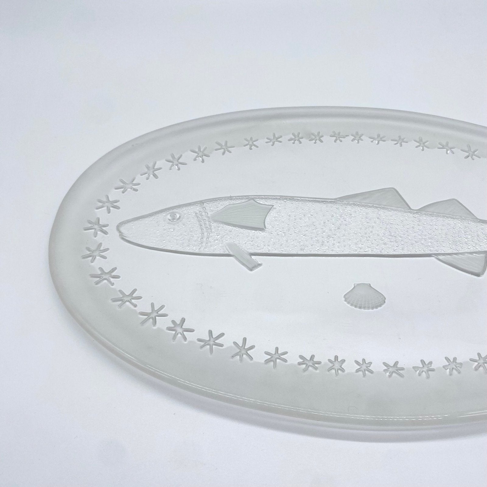PLATEAU EN VERRE "WALTHER" – SÉRIE « OCEAN LIFE » – 1970s