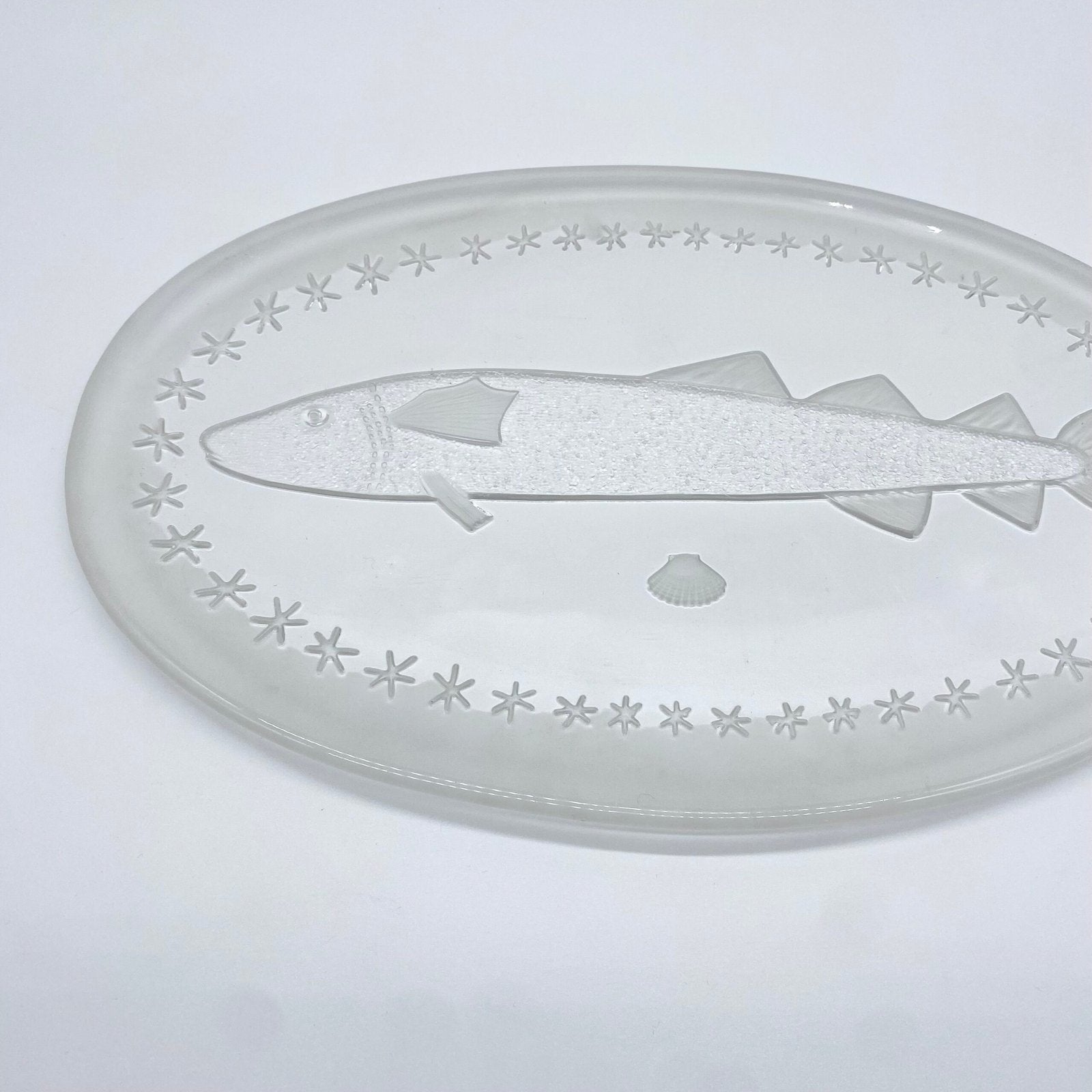 PLATEAU EN VERRE "WALTHER" – SÉRIE « OCEAN LIFE » – 1970s