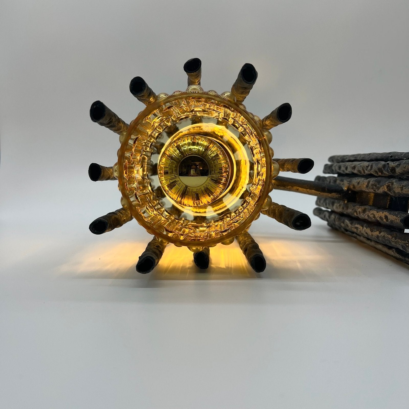 PAIRE D’APPLIQUES BRUTALISTES PAR "MARCELLO FANTONI", 1960s