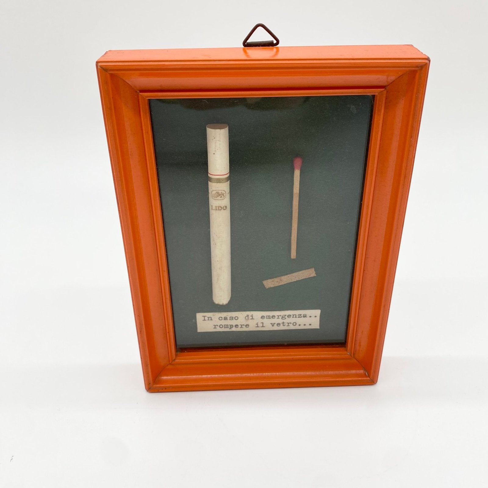 TABLEAU ARTISANAL « IN CASO DI EMERGENZA », ITALY 1970s