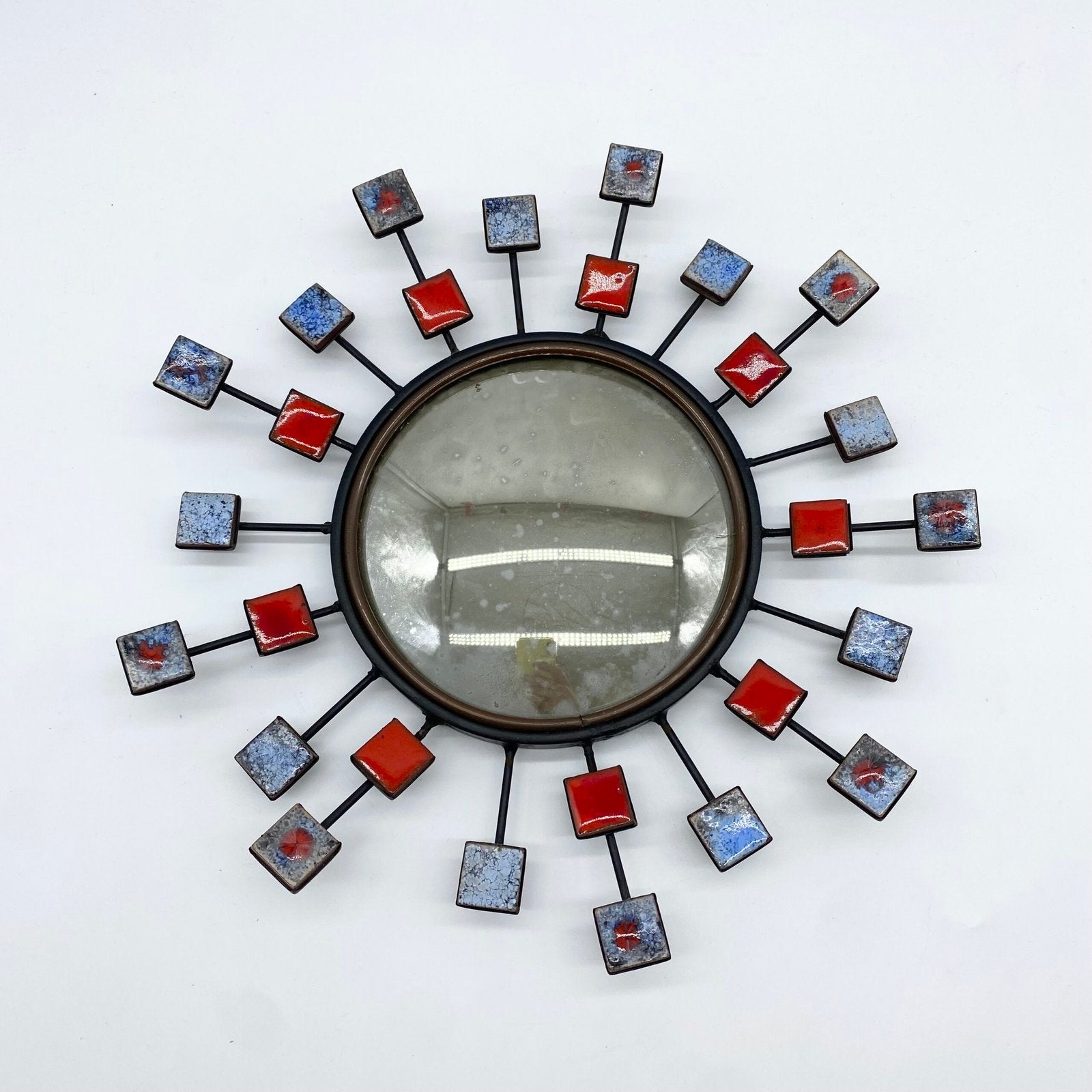 MIROIR "SOLEIL" SIGNÉ GÉO DUVIVIER, 1950-60s