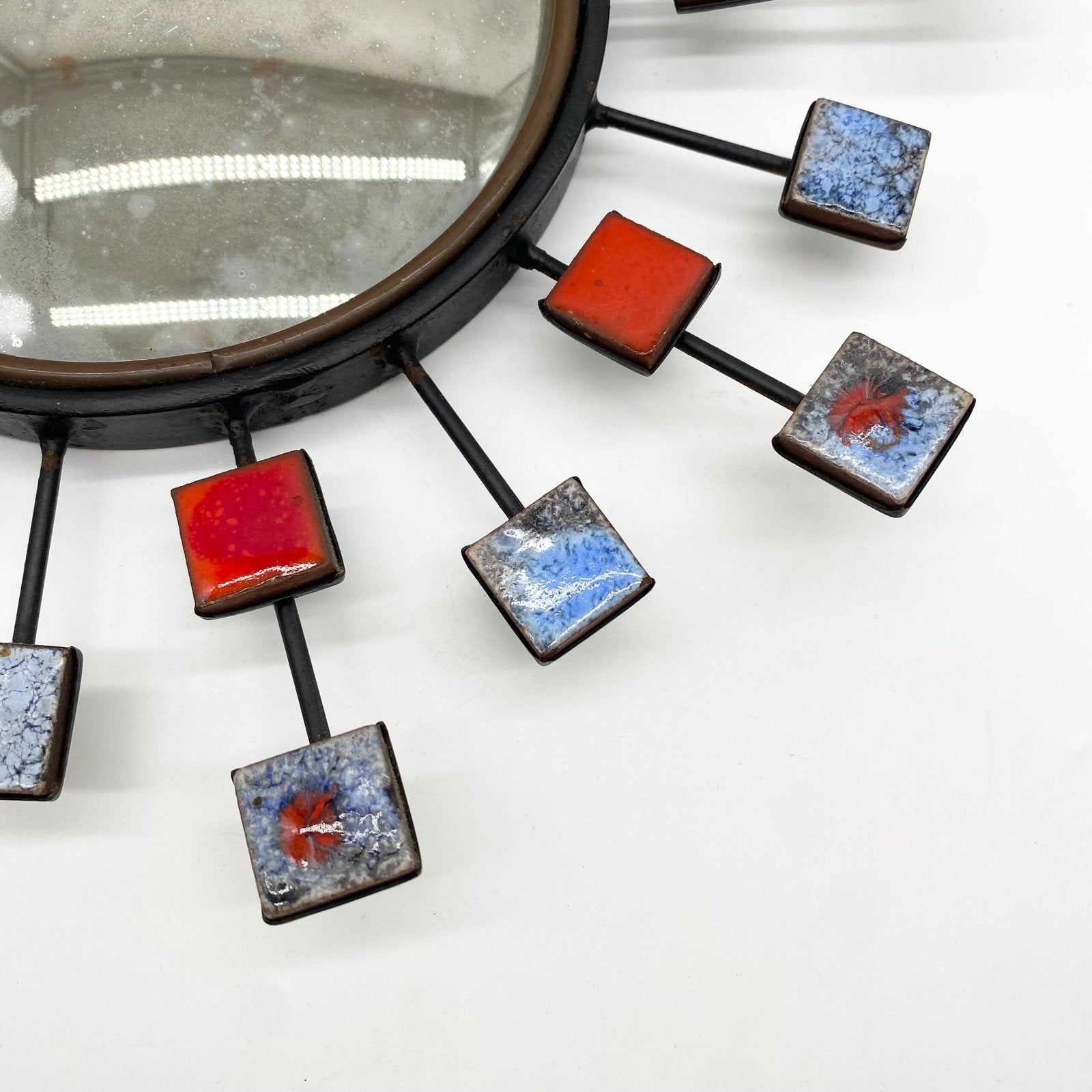MIROIR "SOLEIL" SIGNÉ GÉO DUVIVIER, 1950-60s