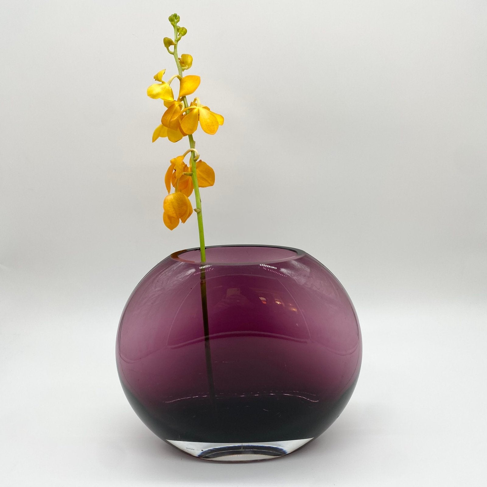 VASE "VIOLET SPHERE " VERRE — 1980s