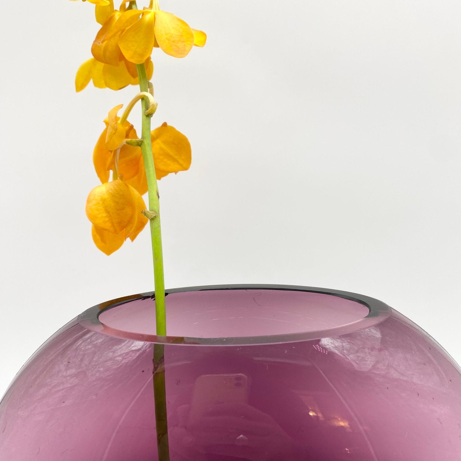 VASE "VIOLET SPHERE " VERRE — 1980s