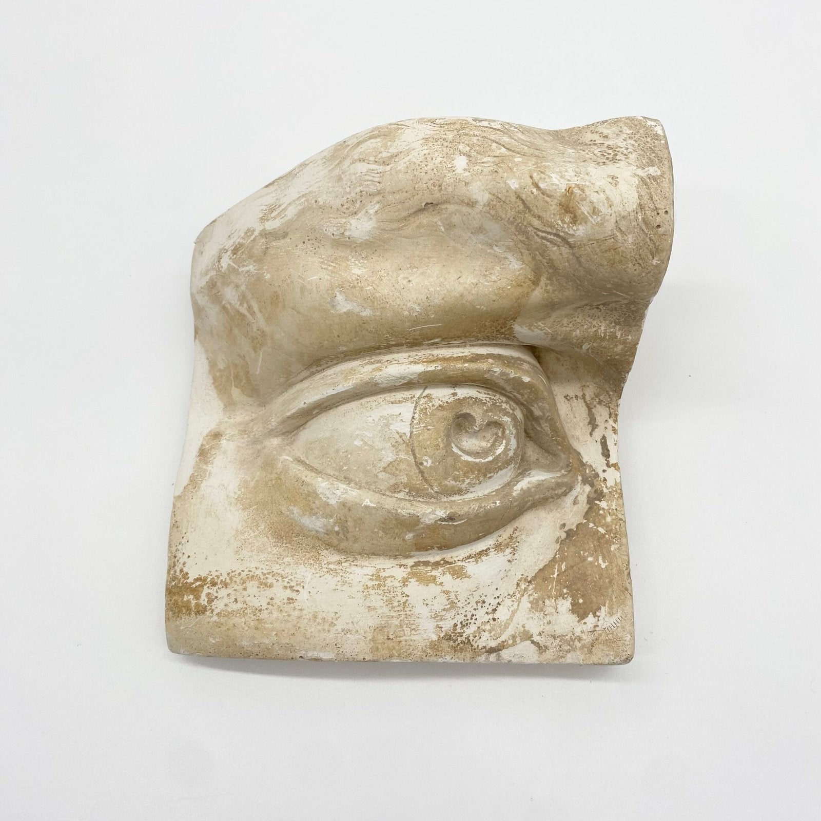 MOULE ANCIEN EN PLÂTRE – "ŒIL DROIT DU DAVID" MICHEL-ANGE, 1960s