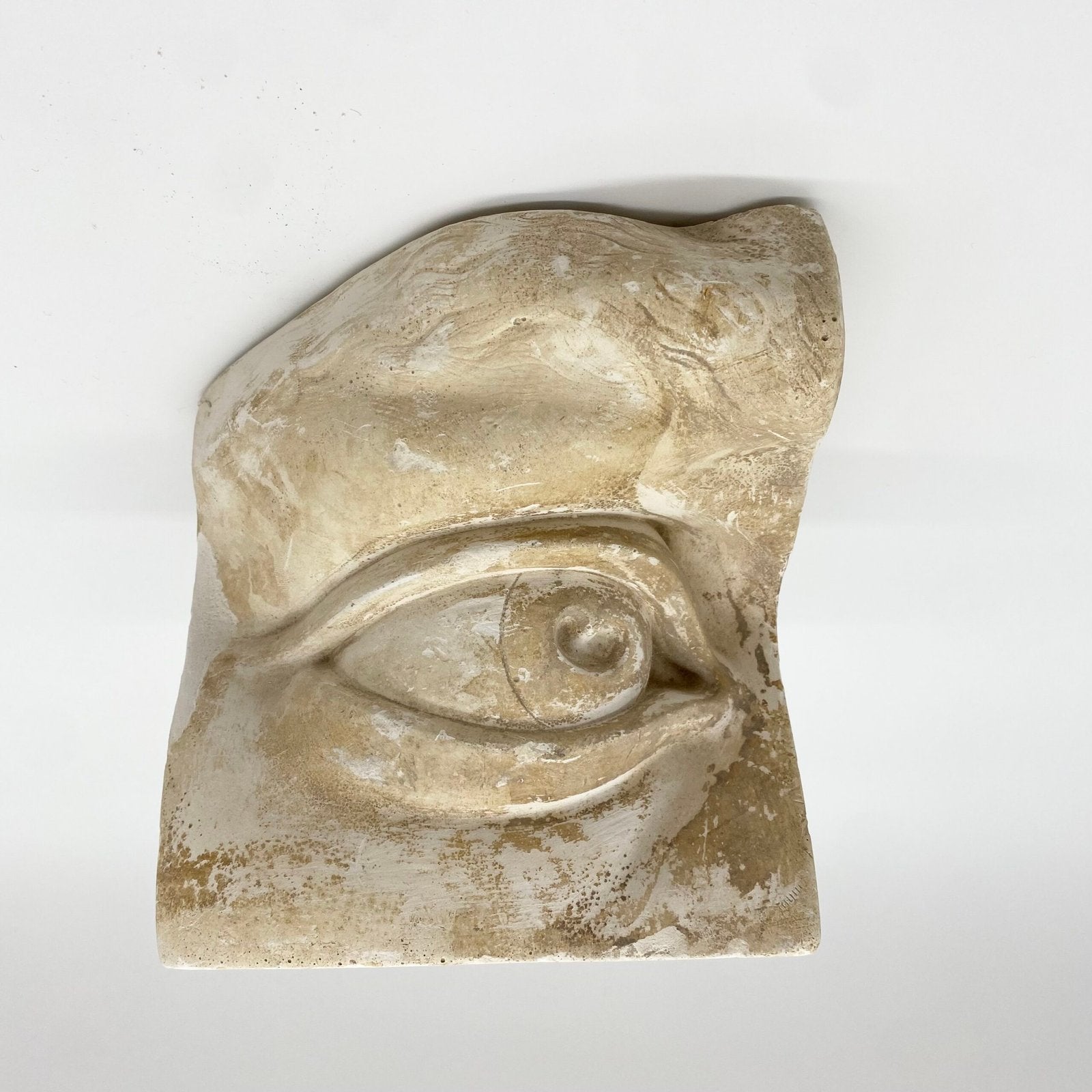 MOULE ANCIEN EN PLÂTRE – "ŒIL DROIT DU DAVID" MICHEL-ANGE, 1960s