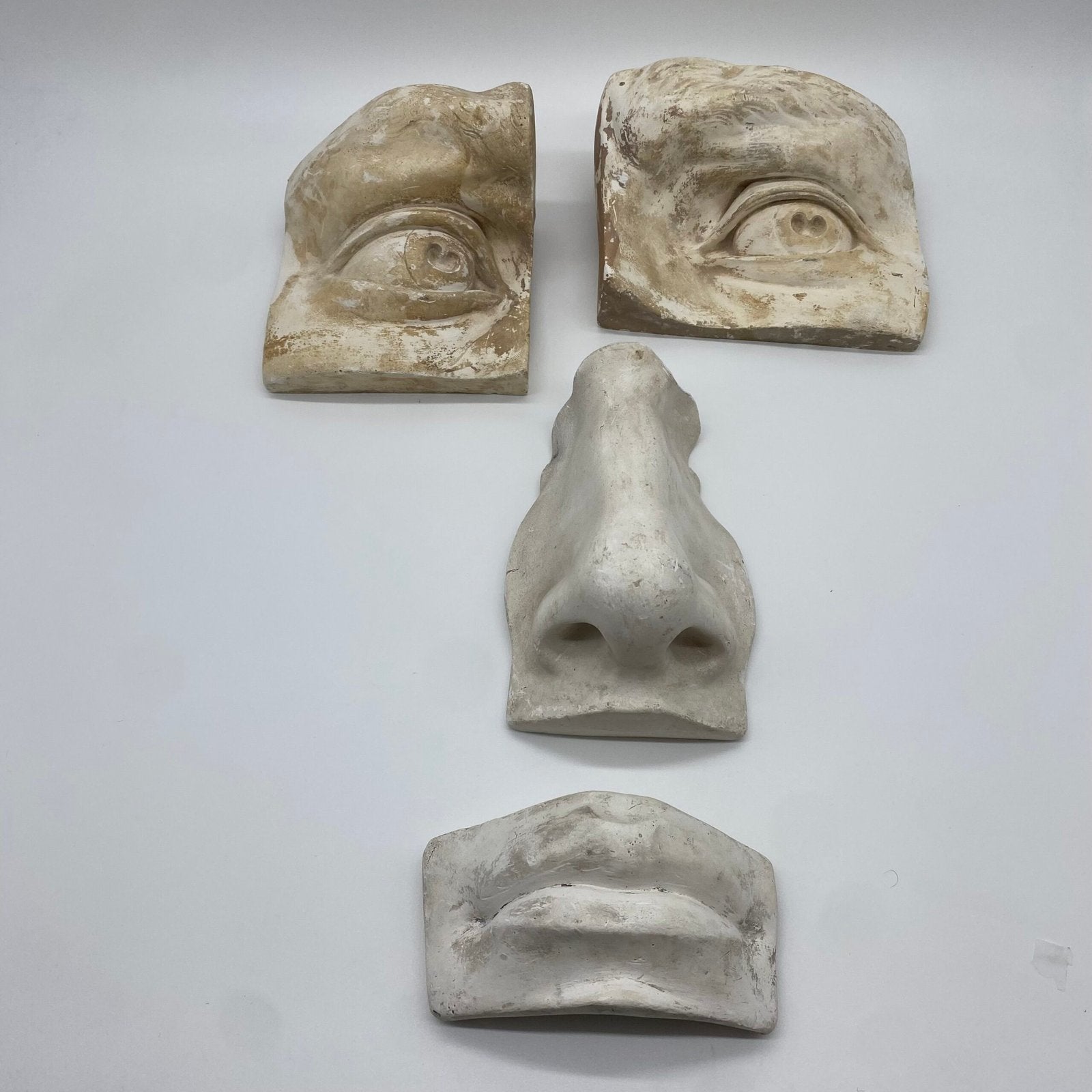 GRANDE BOUCHE ACADÉMIQUE - FRAGMENT D’ÉTUDE EN PLÂTRE, 1960s