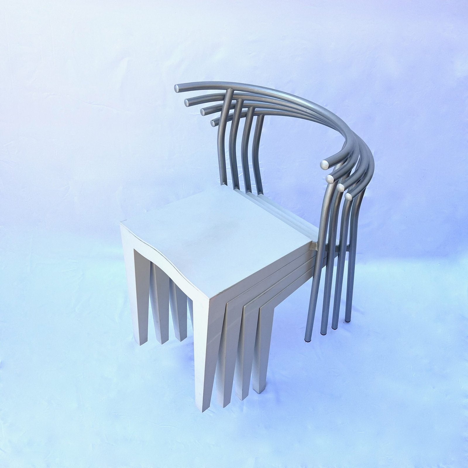 4 DR GLOB CHAIRS BY PHILIPPE STARCK FOR KARTELL, 1980s
