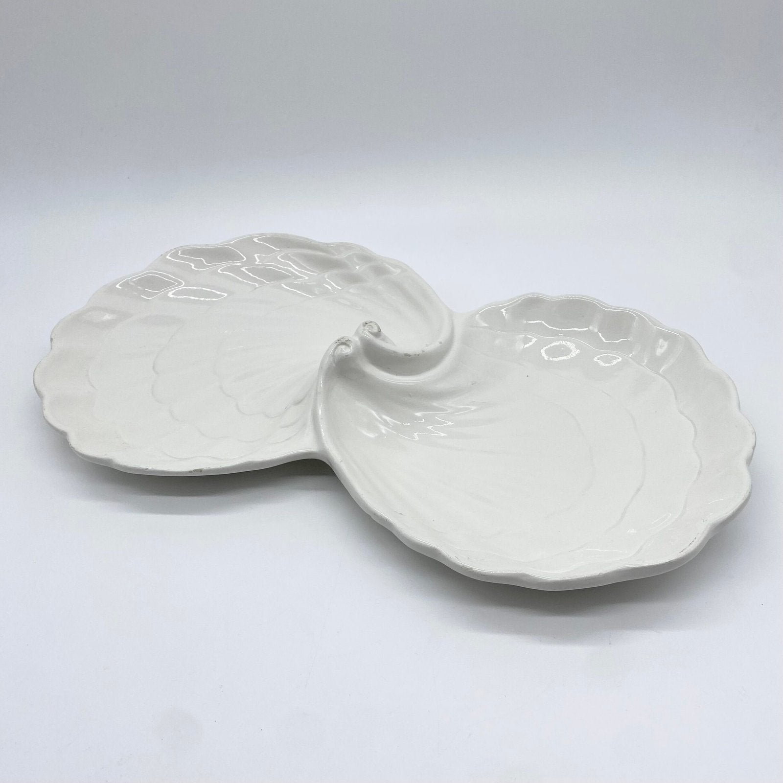 GRAND PLAT "COQUILLAGE" CÉRAMIQUE – MADE IN ITALY,1980s