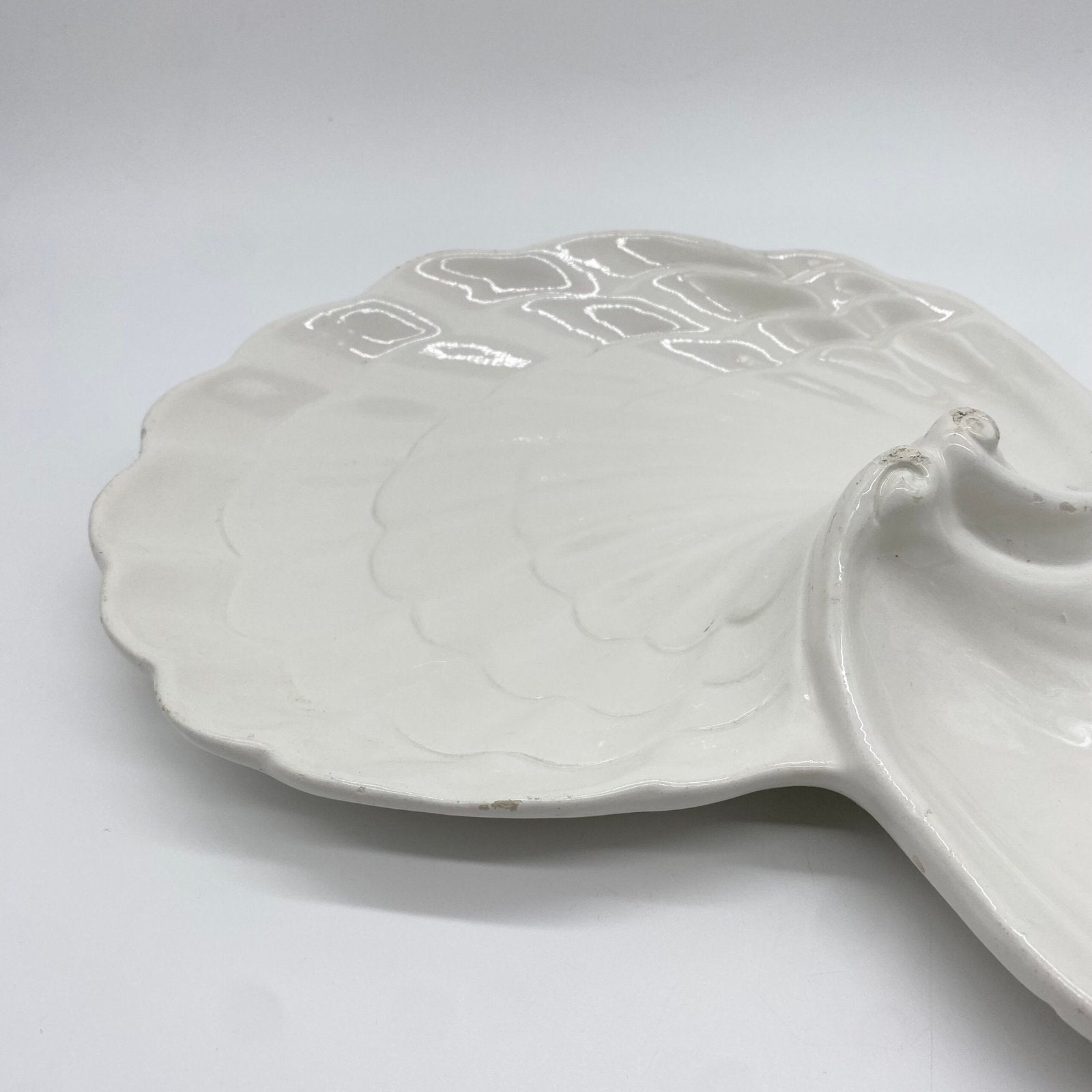 GRAND PLAT "COQUILLAGE" CÉRAMIQUE – MADE IN ITALY,1980s