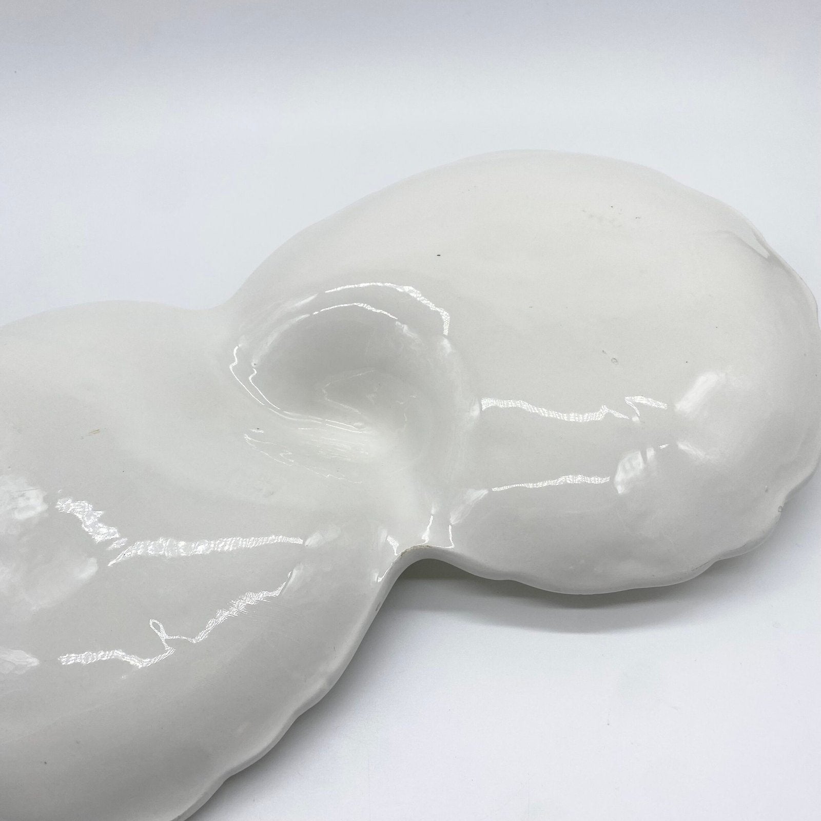 GRAND PLAT "COQUILLAGE" CÉRAMIQUE – MADE IN ITALY,1980s
