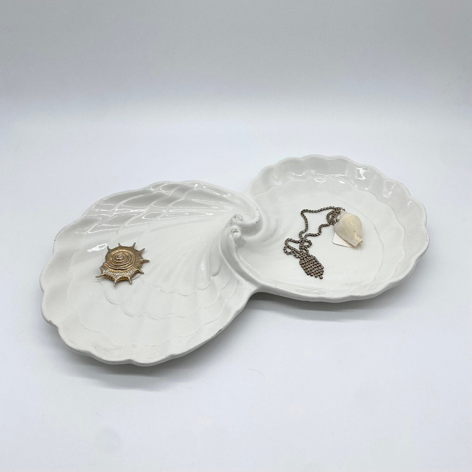 GRAND PLAT "COQUILLAGE" CÉRAMIQUE – MADE IN ITALY,1980s