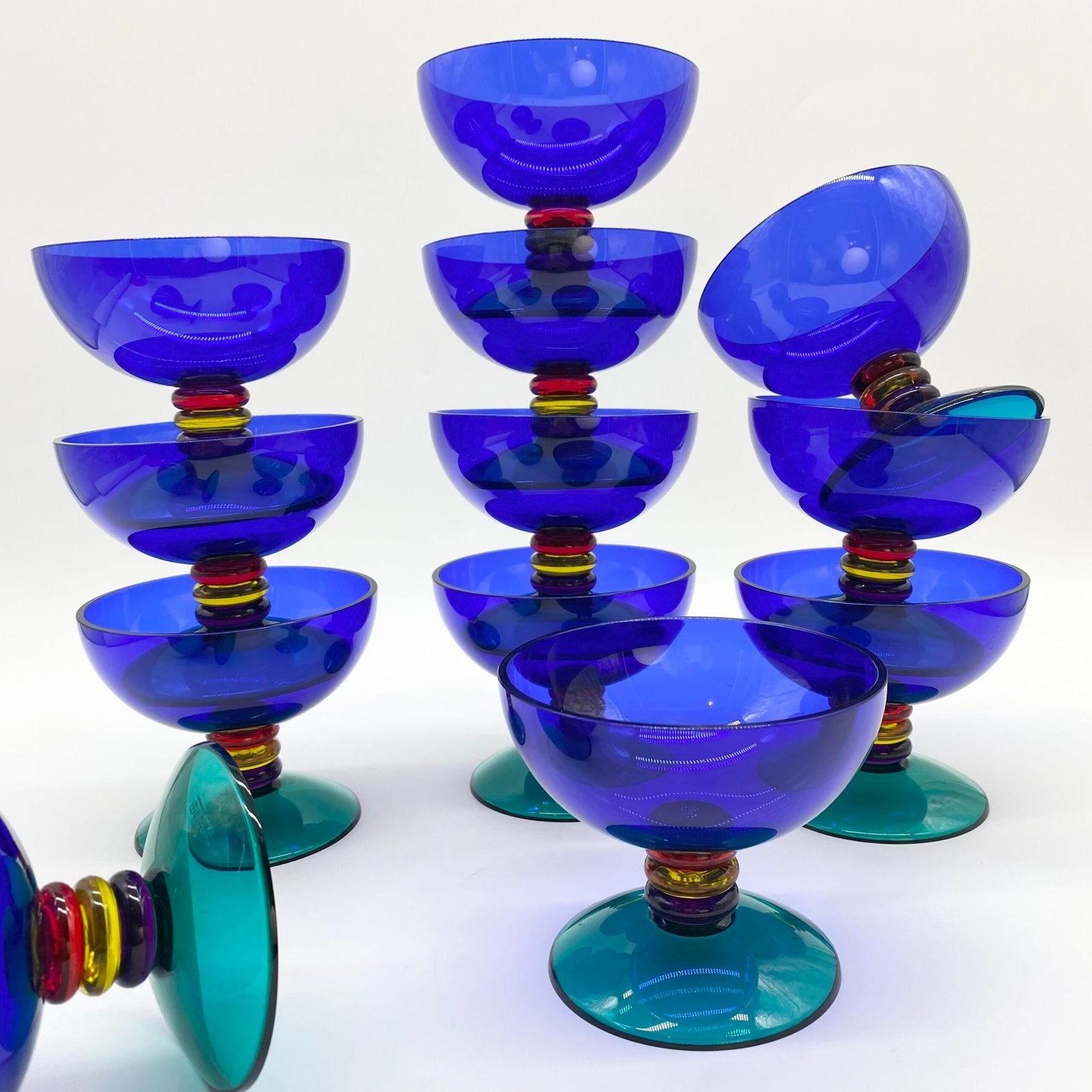 GUZZINI – ENSEMBLES DE 6 VERRES - 1980s