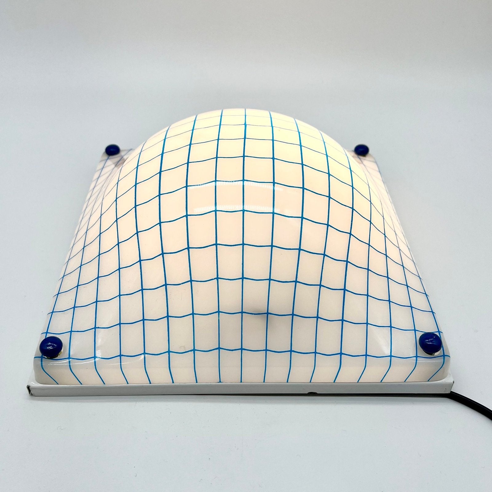 APPLIQUE MURALE "BLUE GRIDS", 1980s