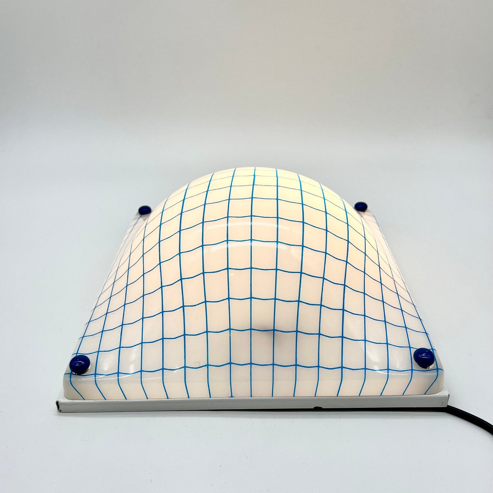 APPLIQUE MURALE "BLUE GRIDS", 1980s