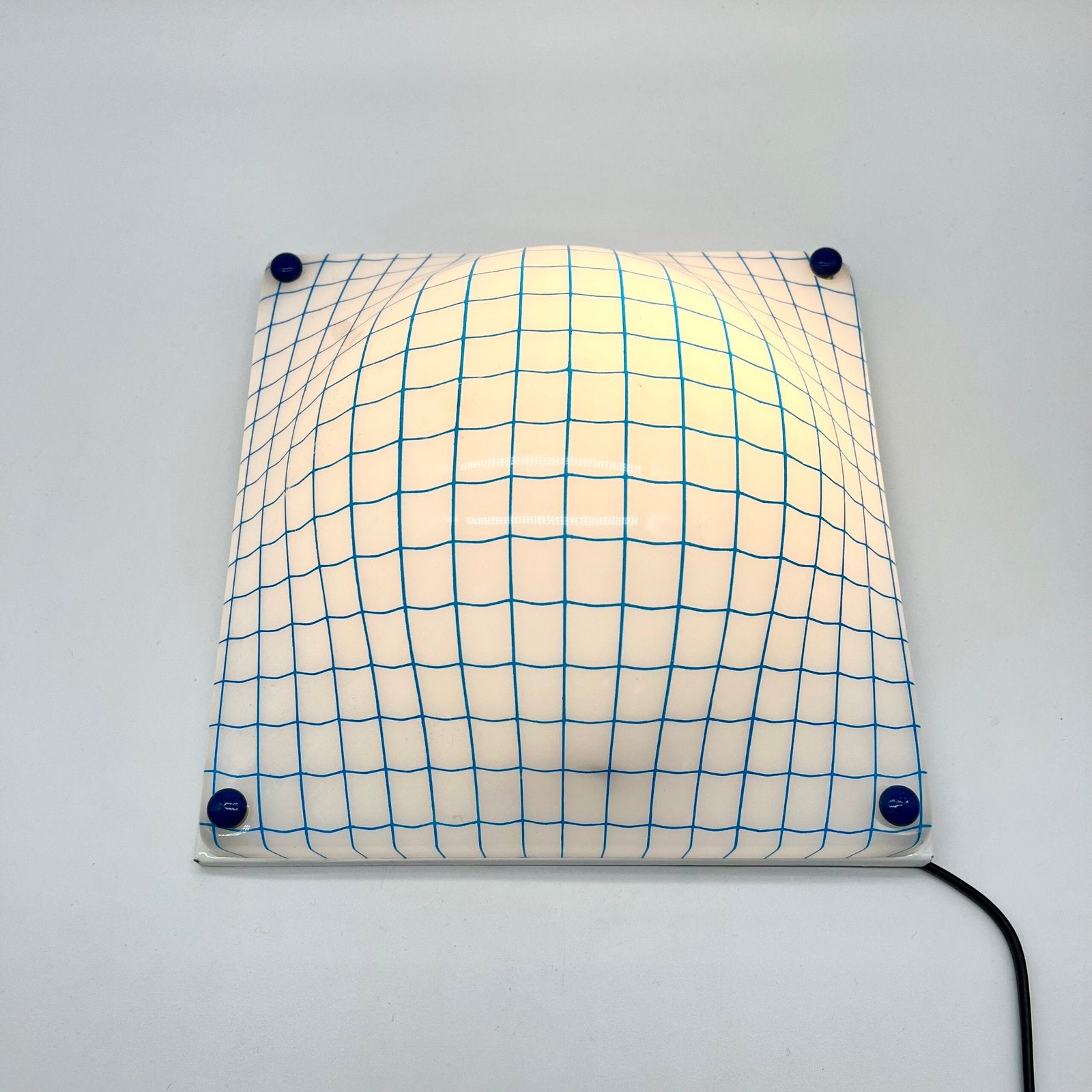 APPLIQUE MURALE "BLUE GRIDS", 1980s