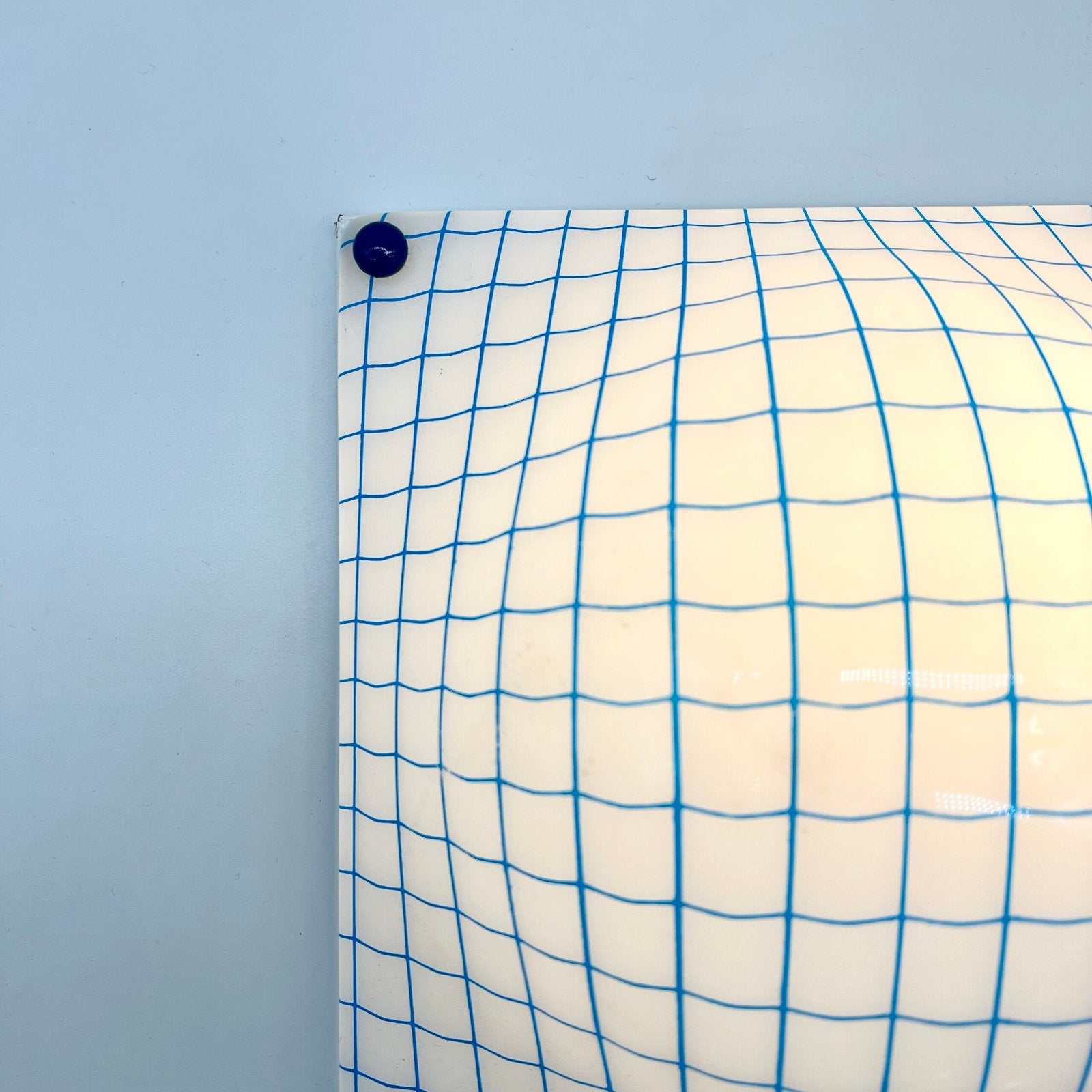 APPLIQUE MURALE "BLUE GRIDS", 1980s