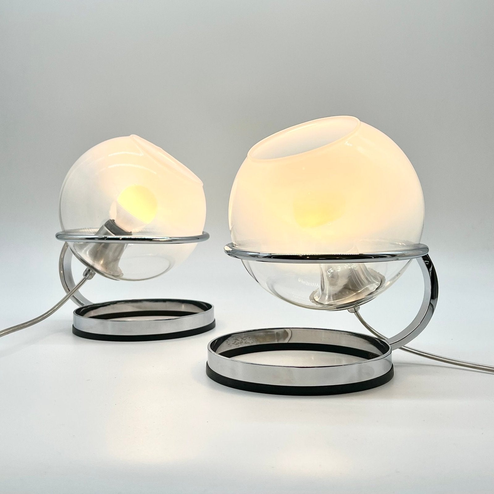 PAIR DE TWIN LIGHTS , "FABIO LENCI" POUR GUZZINI, 1960