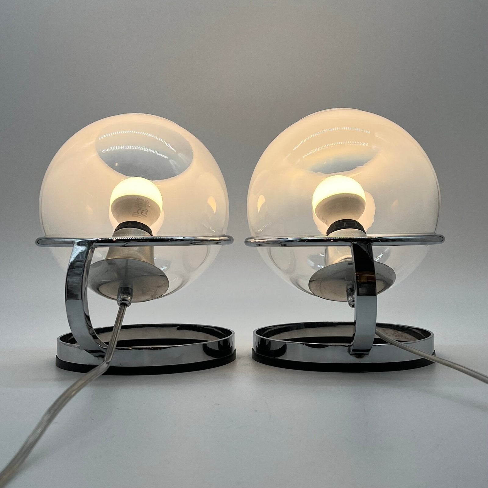 PAIR DE TWIN LIGHTS , "FABIO LENCI" POUR GUZZINI, 1960