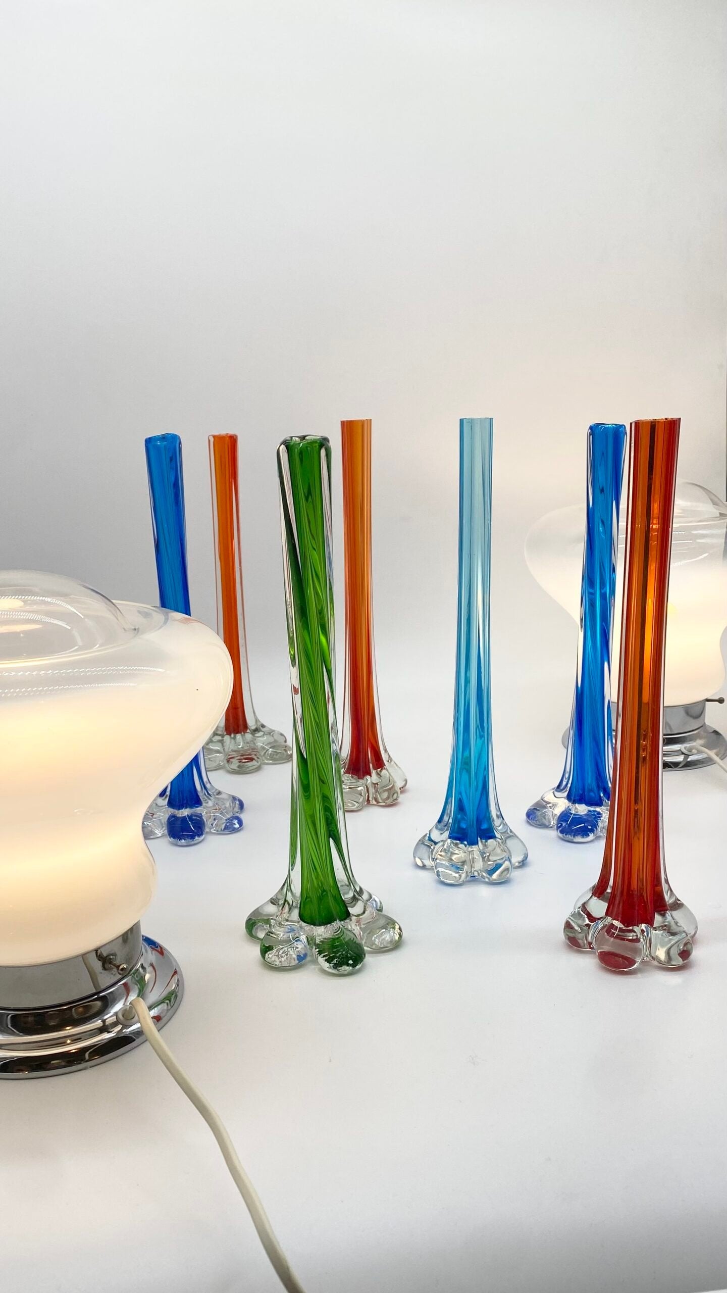 SOLIFLORE "ROSSO ARANCIONE" VERRE DE MURANO – 1960s