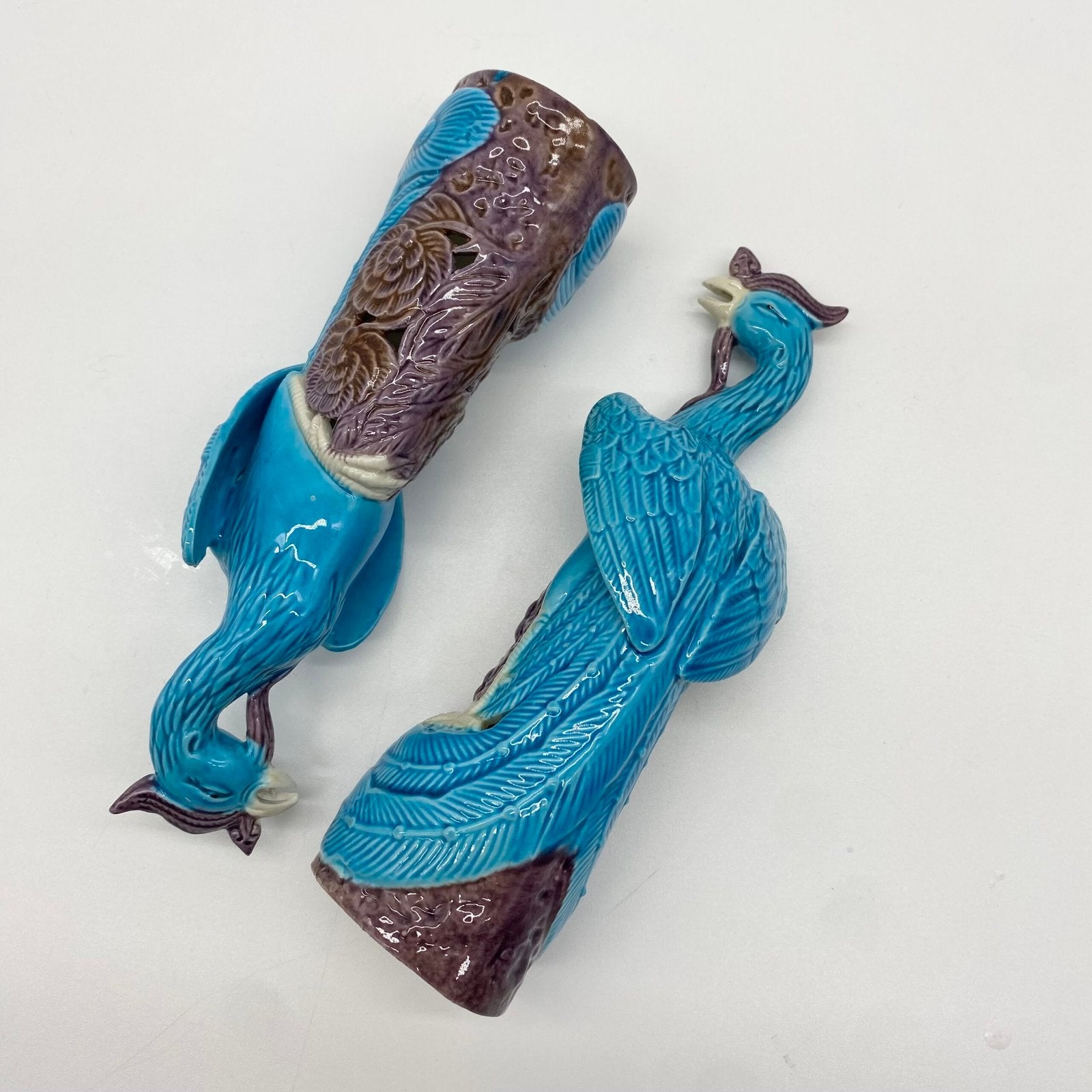 PAIRE DE "PHÉNIX" CHINOIS EN PORCELAINE FINE, XXe