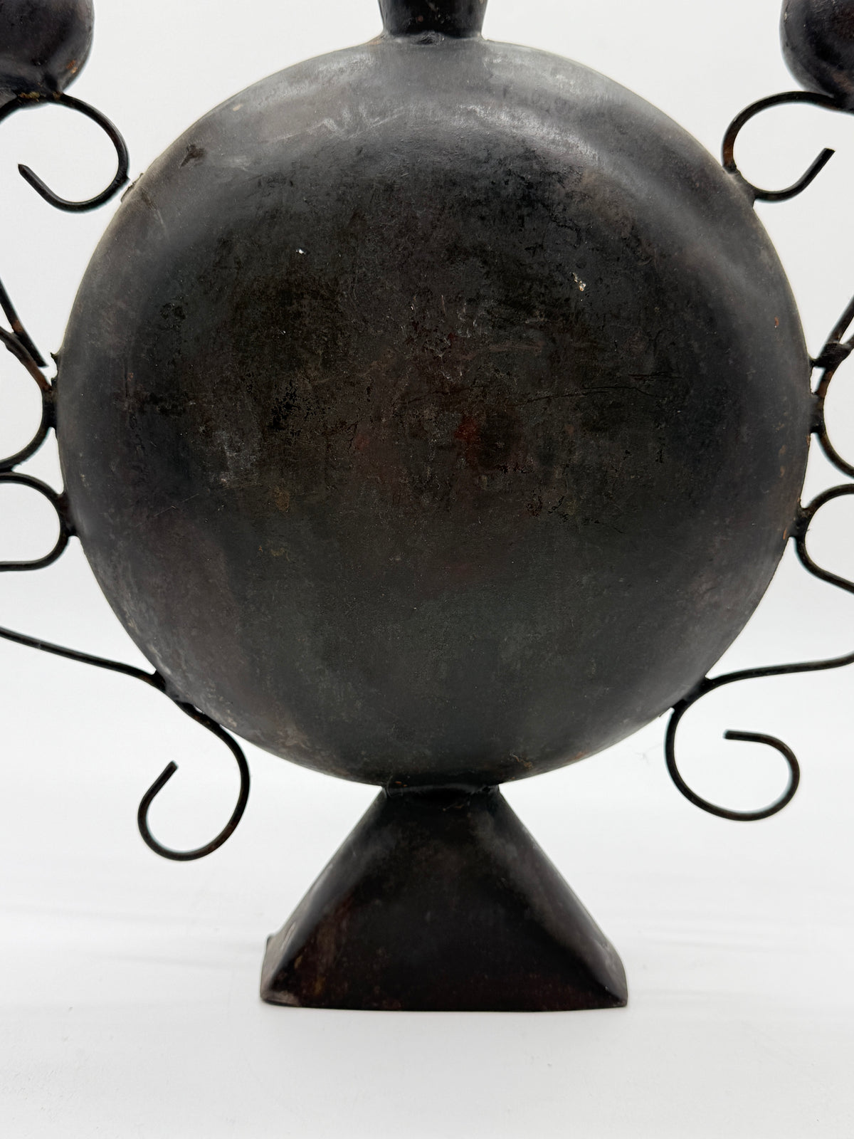 Vase aux oiseaux en métal forgé, Travail artisanal, 1960s