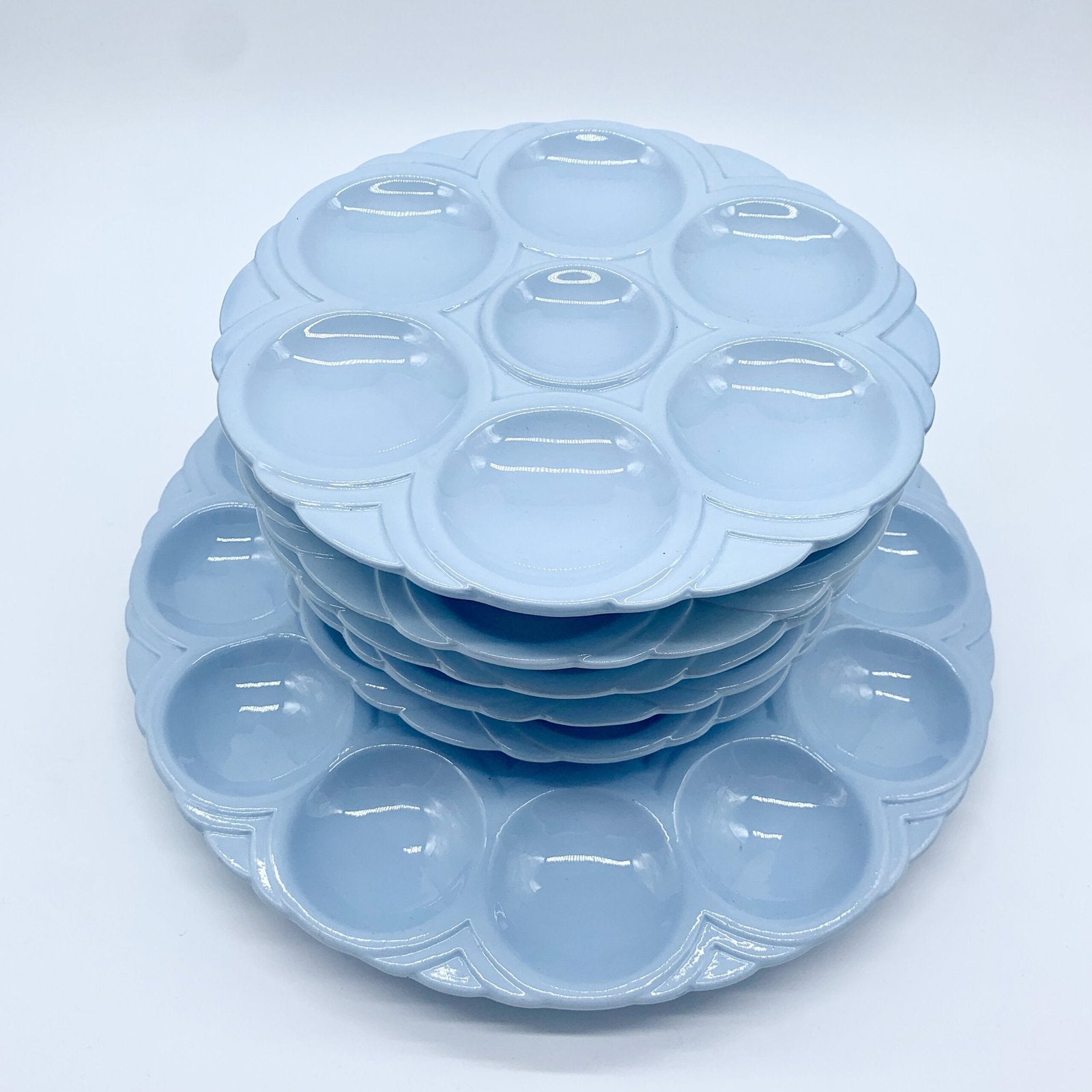 SET ASSIETTES ET PLAT EN CÉRAMIQUE "SARREGUEMINES" 1930s