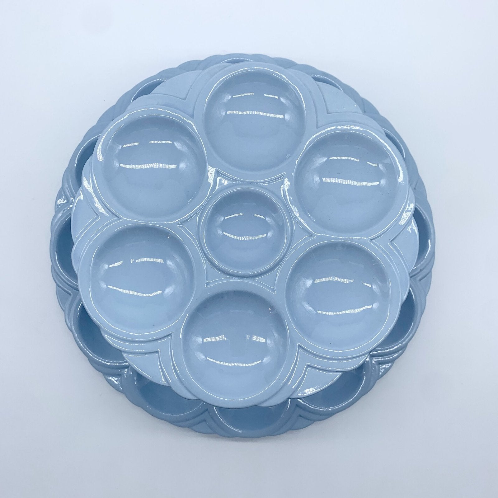 SET ASSIETTES ET PLAT EN CÉRAMIQUE "SARREGUEMINES" 1930s