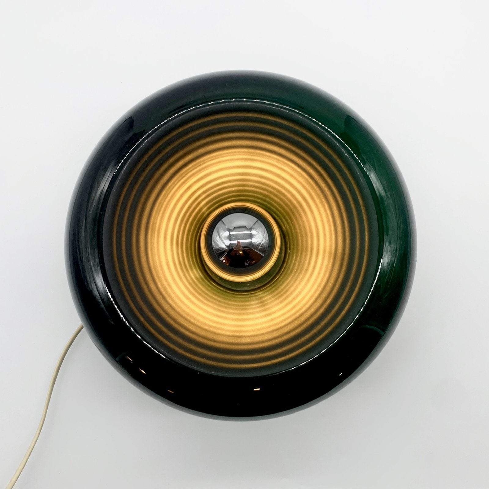 LAMPE "SPACE AGE" VERTE - VERRE DE MURANO, 1970s