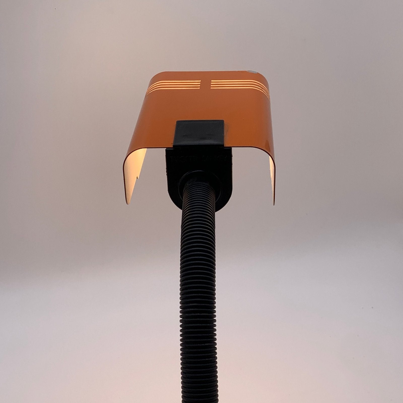 LAMPE DE BUREAU ORANGE TARGETTI, 1970