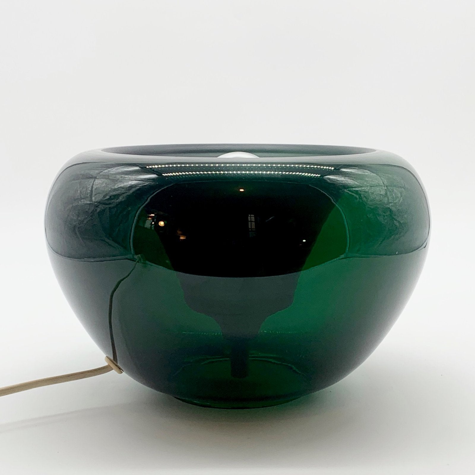 LAMPE "SPACE AGE" VERTE - VERRE DE MURANO, 1970s