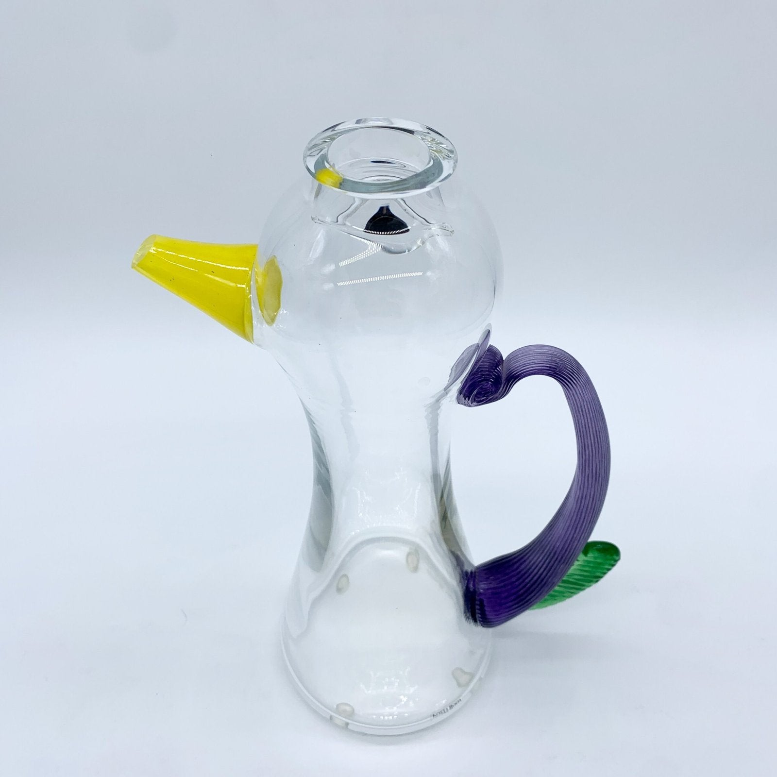 PICHET “FENIX” EN VERRE PAR KJELL ENGMAN POUR KOSTA BODA – SUÈDE, 1992
