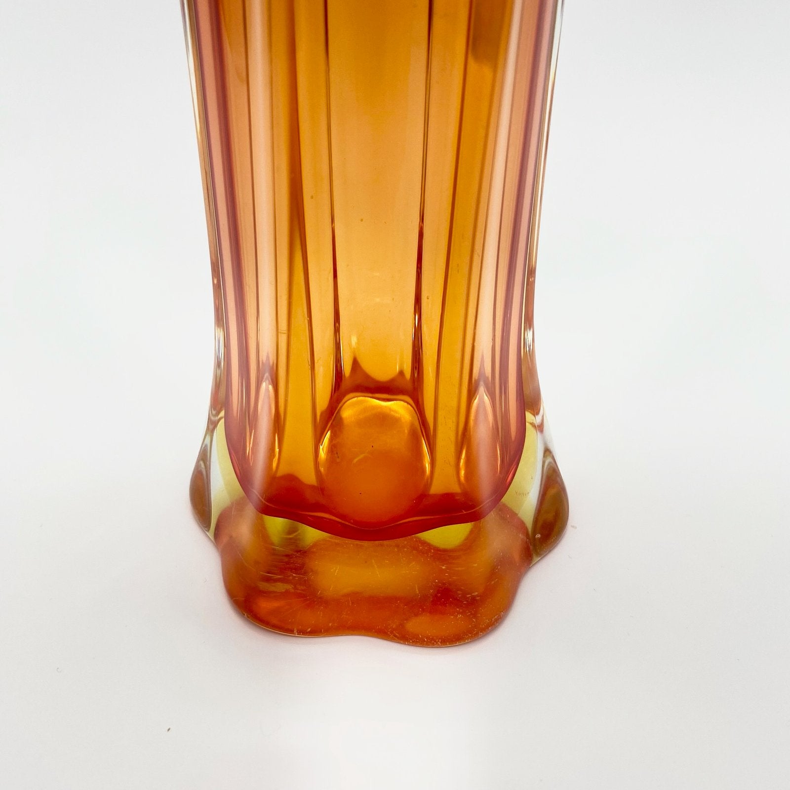 GRAND VASE MURANO ROUGE/JAUNE 1960