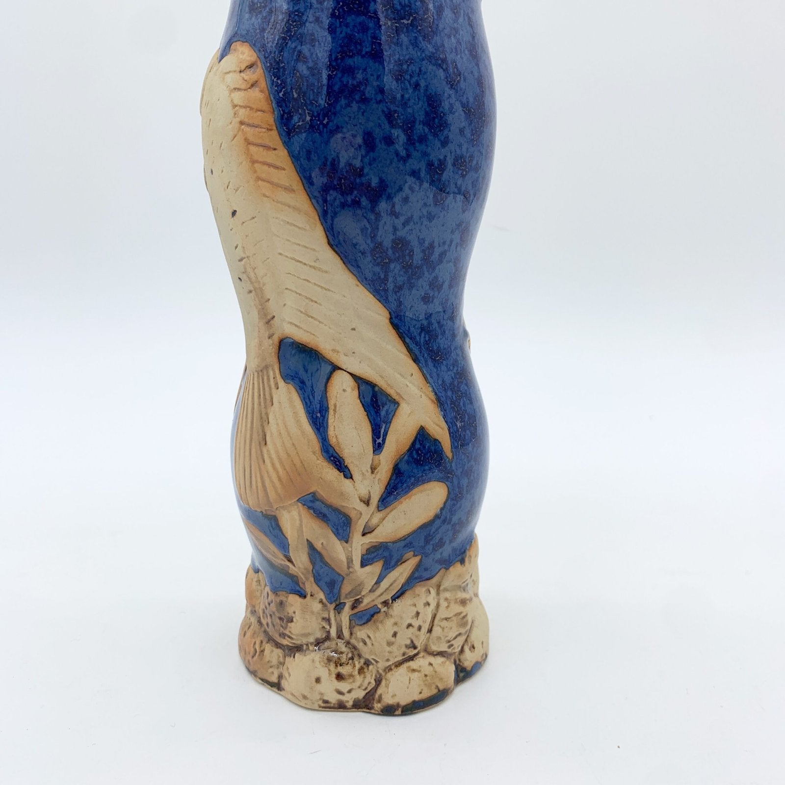 BARBOTINE POISSONS / FAÏENCE ÉMAILLÉE "VALLAURIS", 1950s