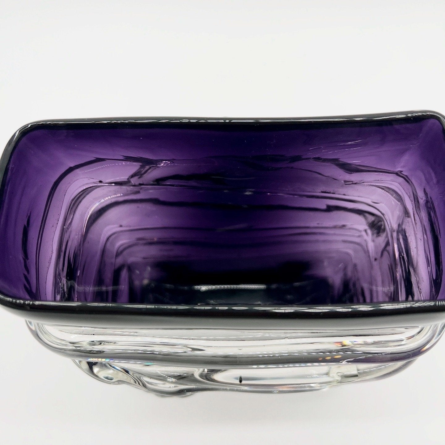 VASE EN VERRE SOUFFLE DE BOHEME, MID-CENTURY