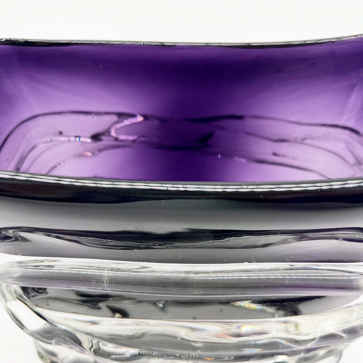 VASE EN VERRE SOUFFLE DE BOHEME, MID-CENTURY