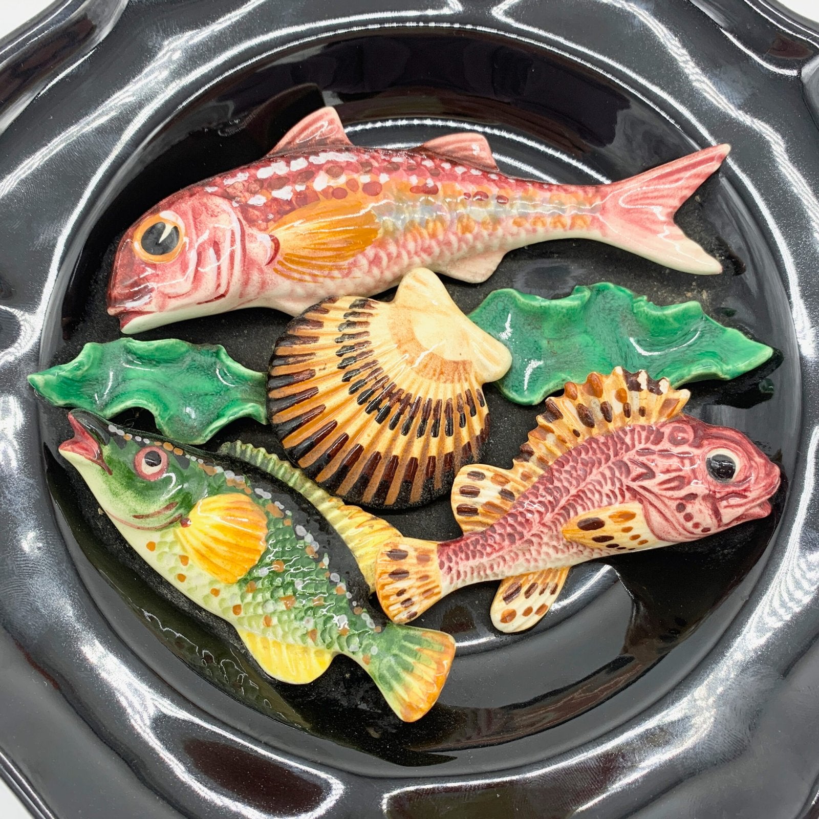 ASSIETTE BARBOTINE AVEC MOTIF MARIN, 1970