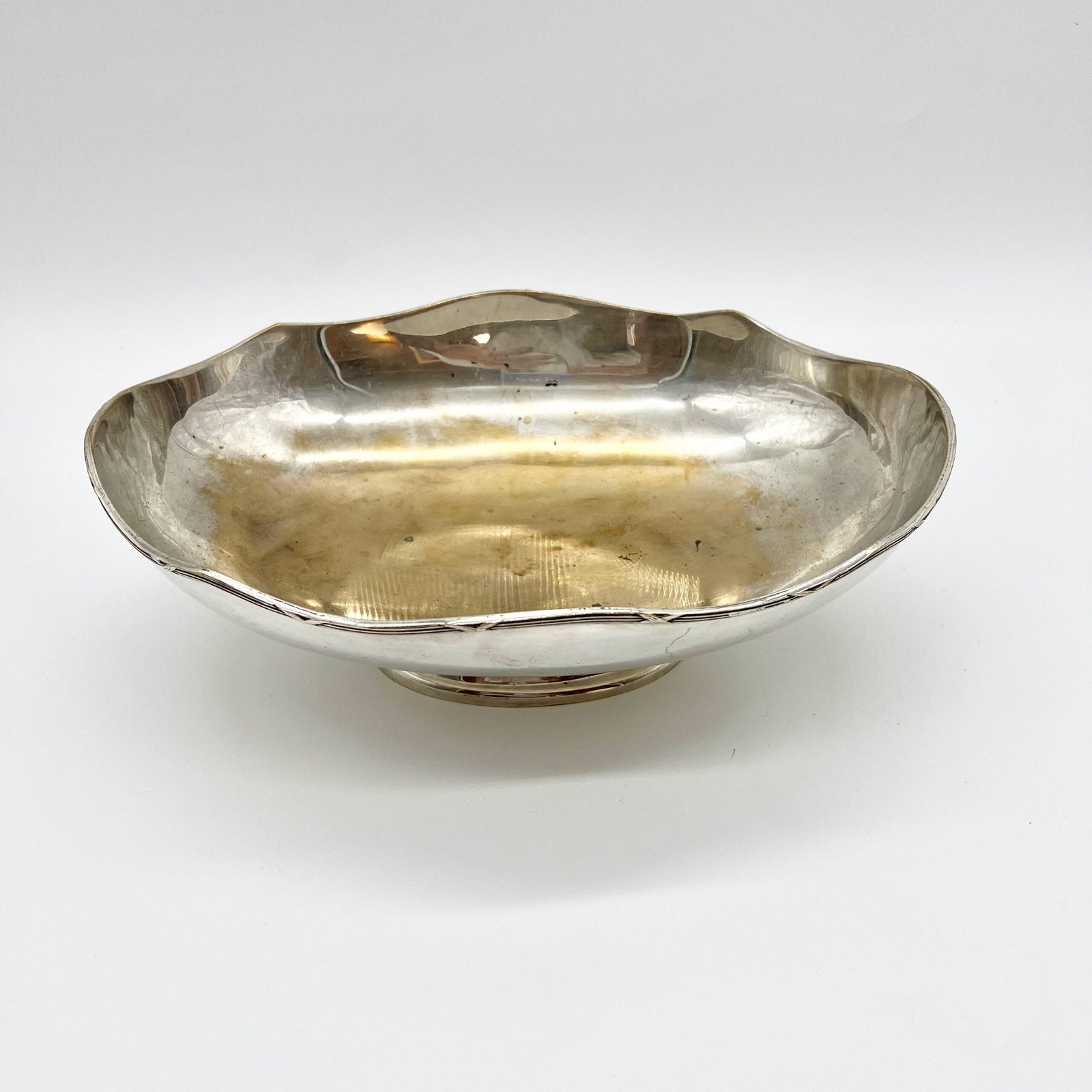 PLAT CREUX / METAL ARGENTÉ "SIS", 1950s