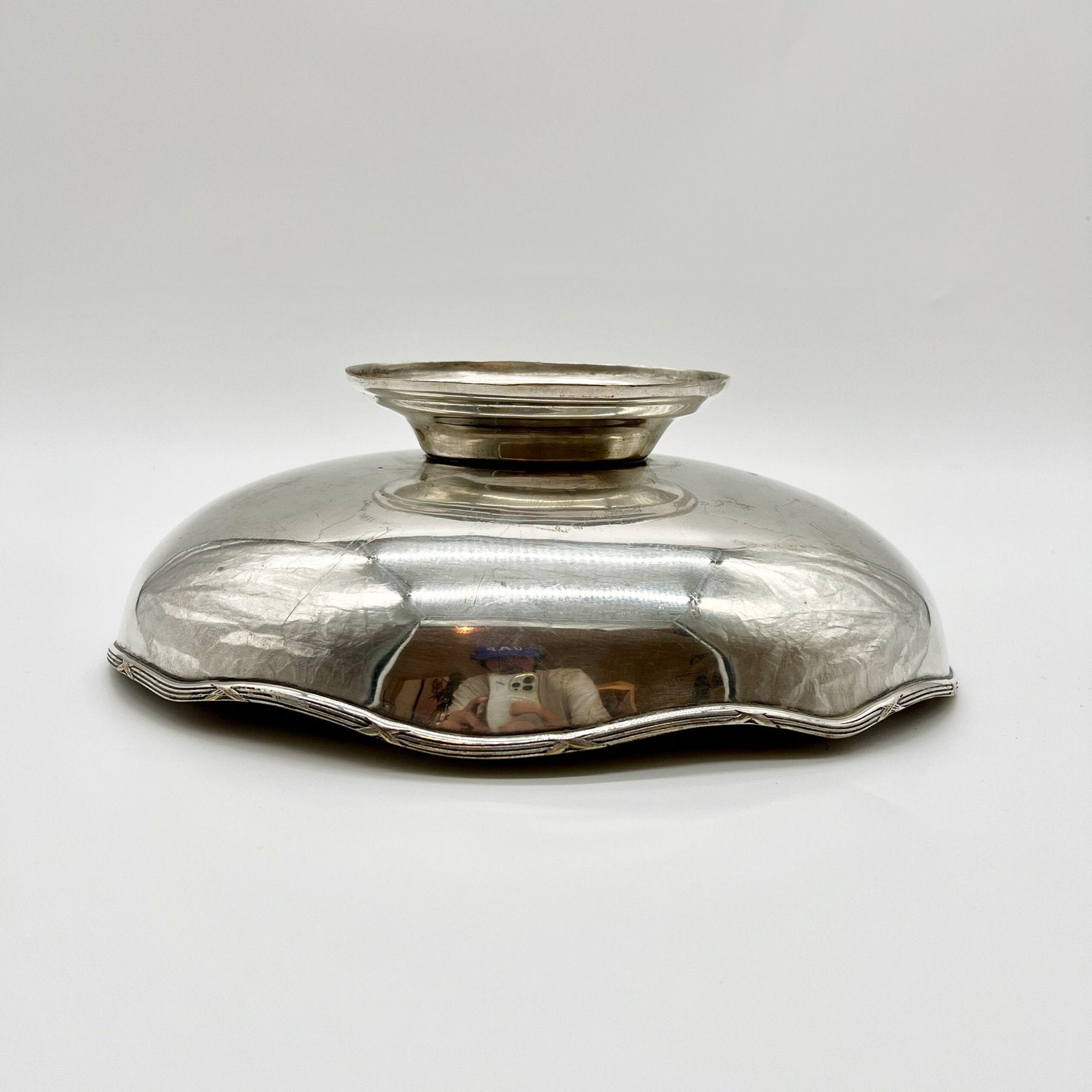 PLAT CREUX / METAL ARGENTÉ "SIS", 1950s