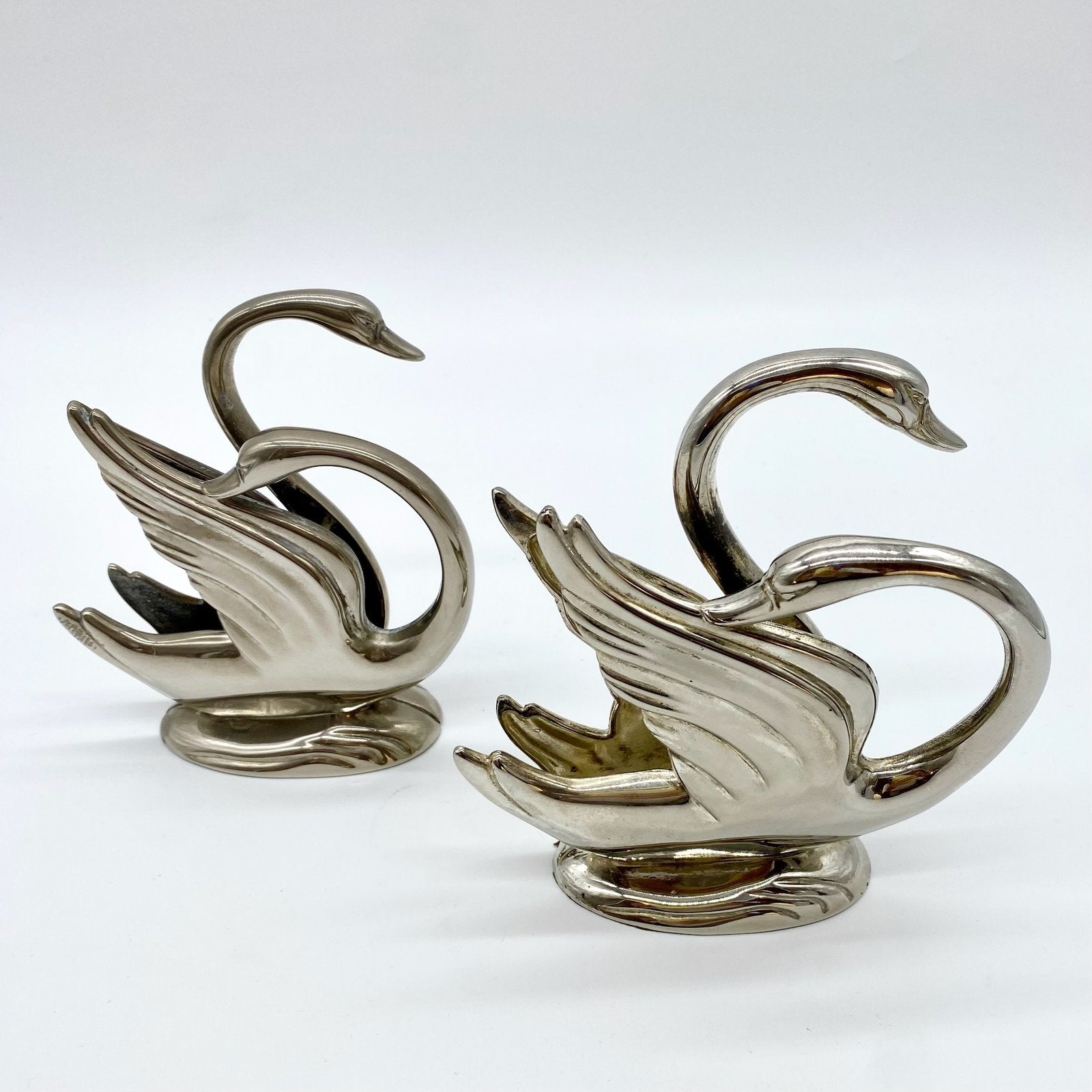 PORTE-SERVIETTES "CYGNES" ARGENTÉS, 1970s