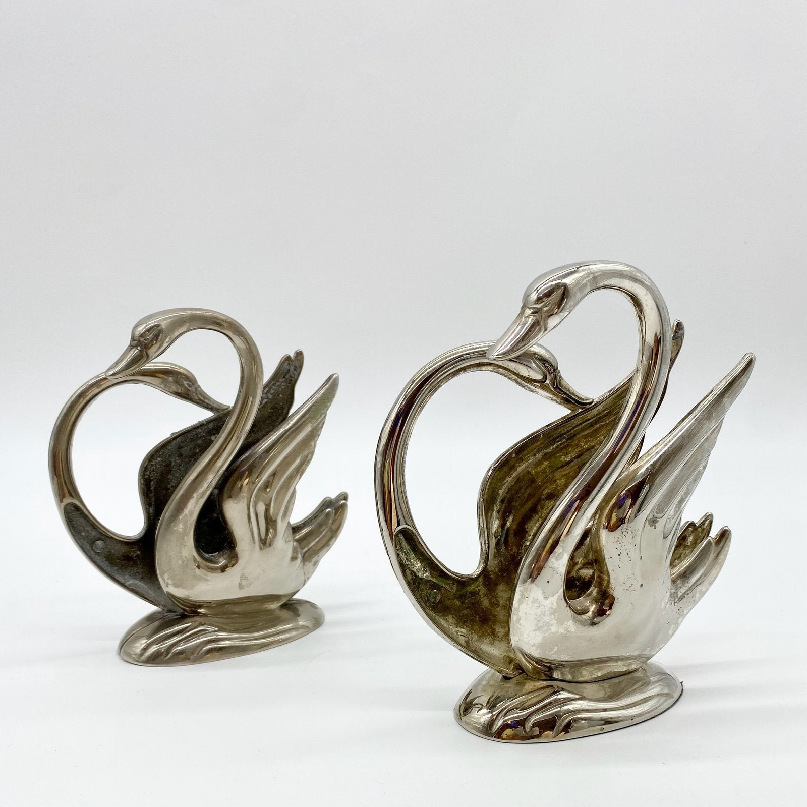 PORTE-SERVIETTES "CYGNES" ARGENTÉS, 1970s