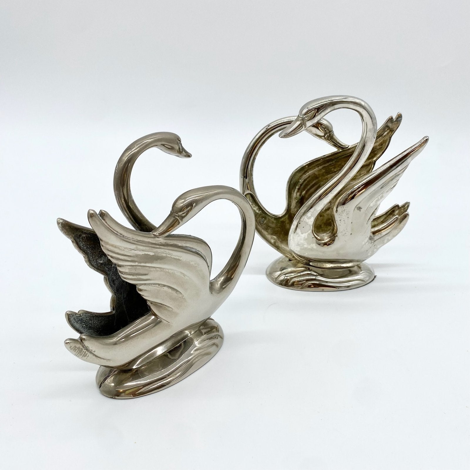PORTE-SERVIETTES "CYGNES" ARGENTÉS, 1970s