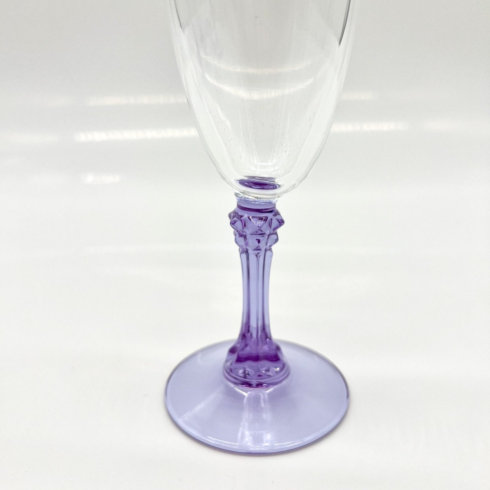 VERRES À CHAMPAGNE "ALEXANDRITE" 1990s – LOT DE 6