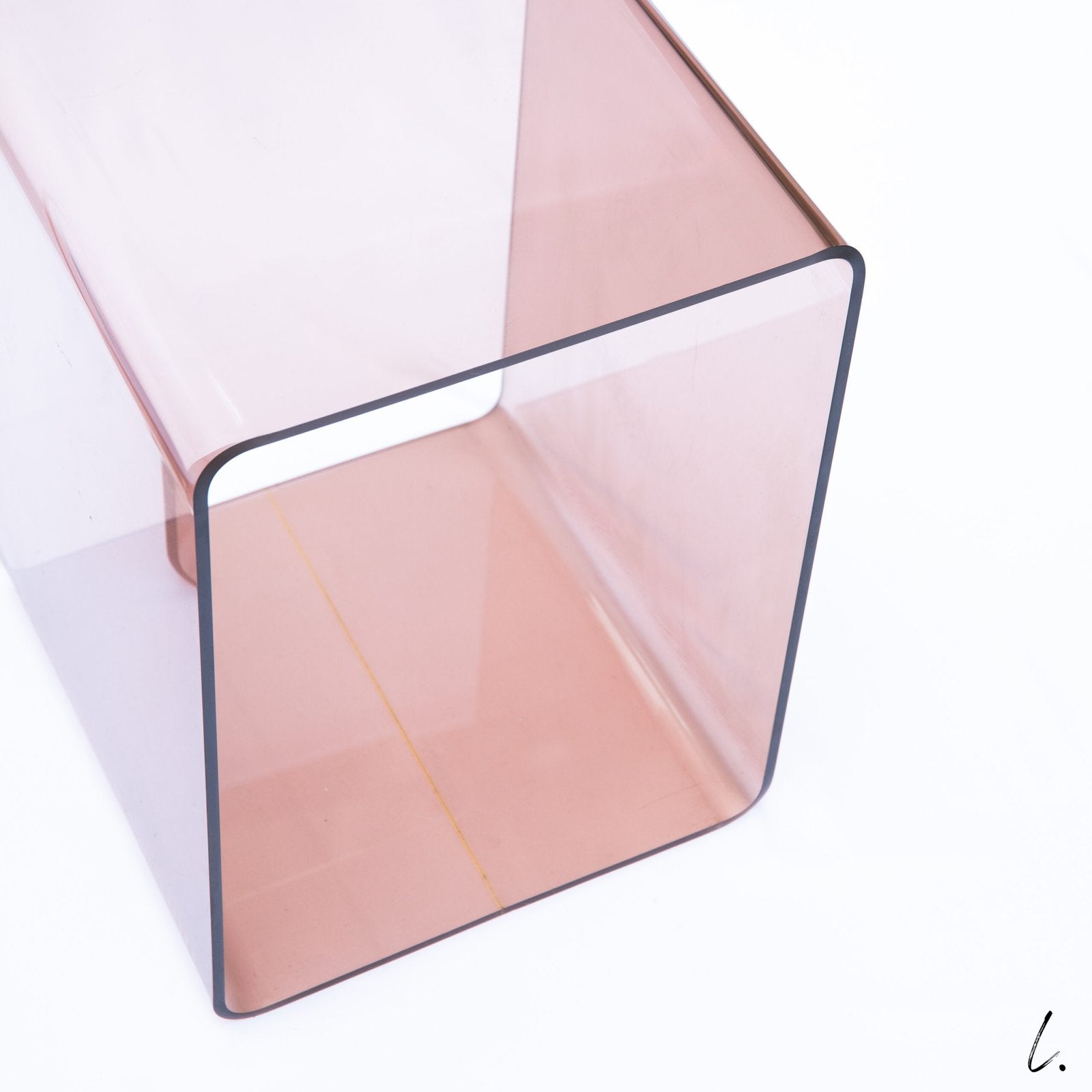 PAIR OF PLEXI END TABLES, MICHEL DUMAS FOR ROCHE BOBOIS, 1970