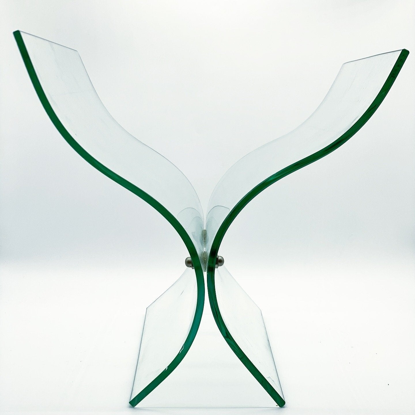 PORTE-REVUES XXL / VERRE TREMPÉ, 1980s, ITALY
