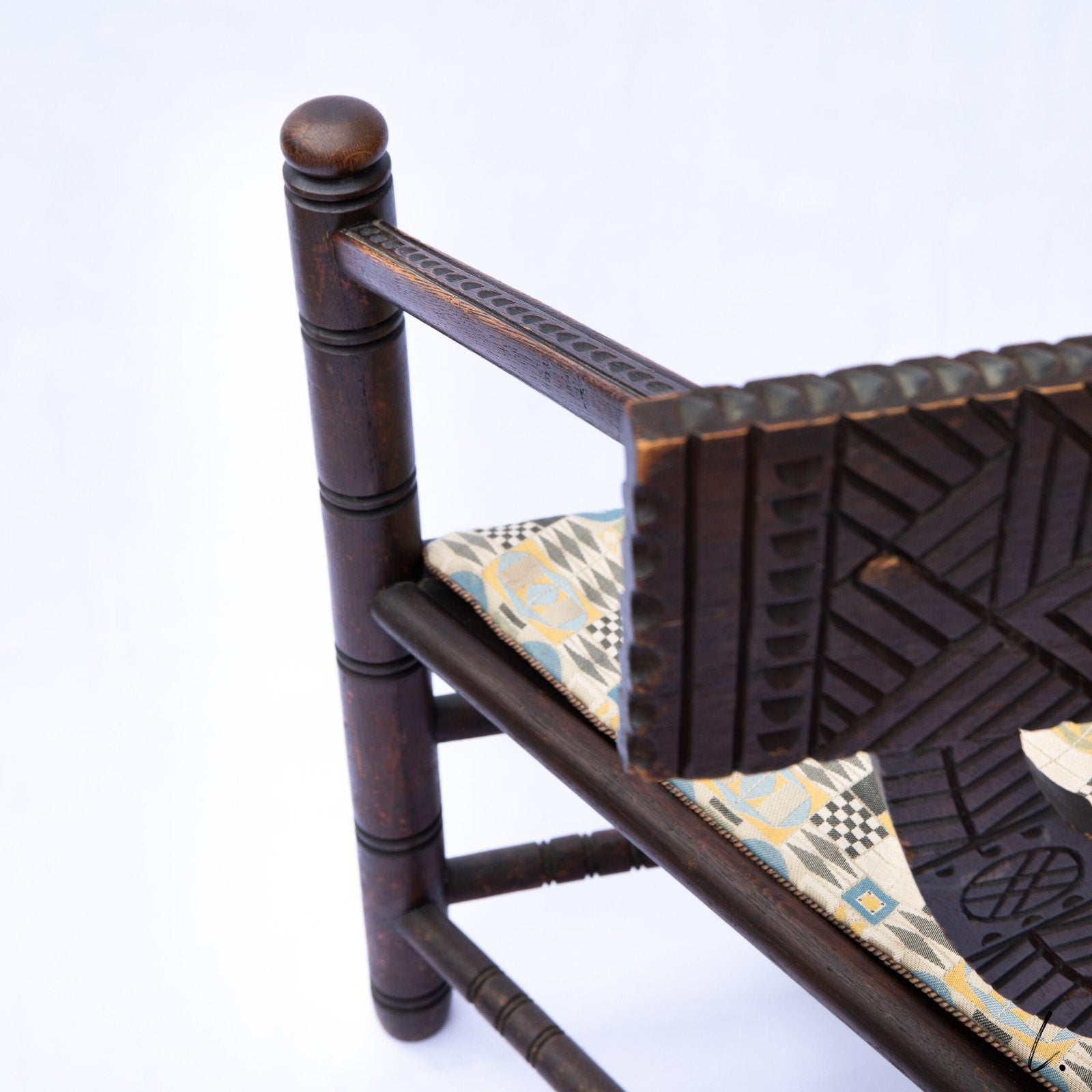 PAIR OF MONK CHAIRS IN SOLID OAK, SWEDEN, 1900
