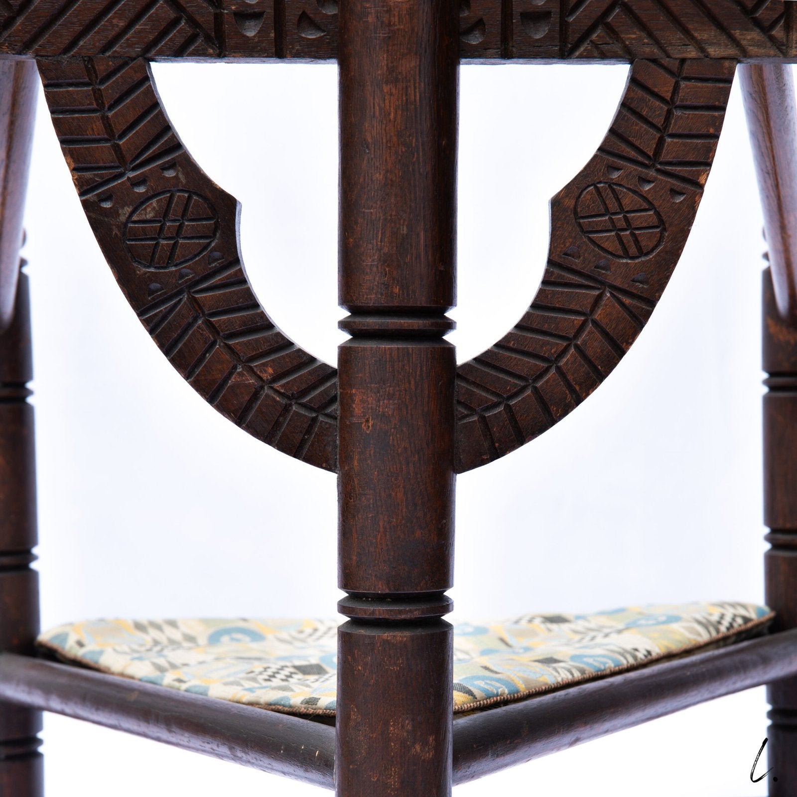 PAIR OF MONK CHAIRS IN SOLID OAK, SWEDEN, 1900