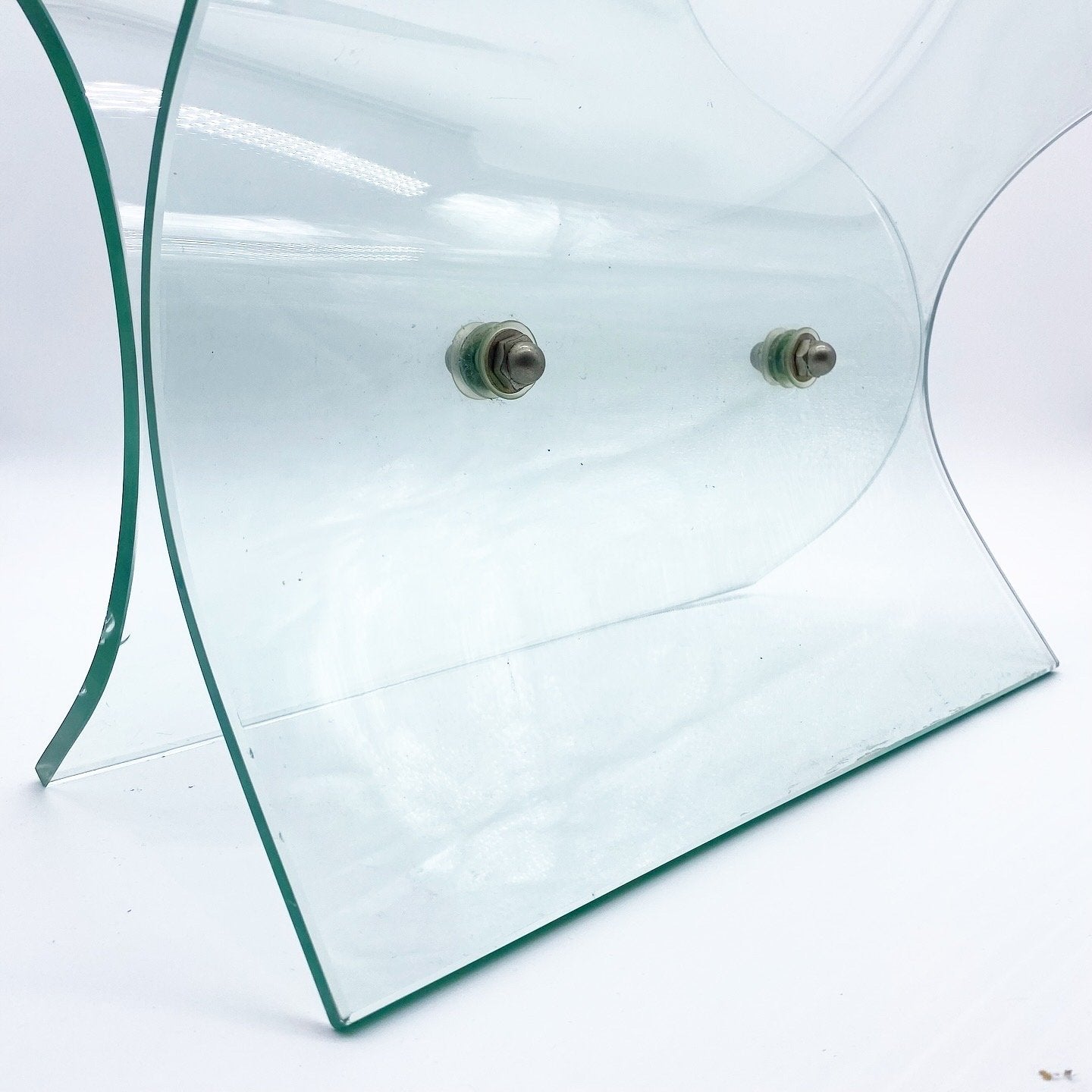PORTE-REVUES XXL / VERRE TREMPÉ, 1980s, ITALY