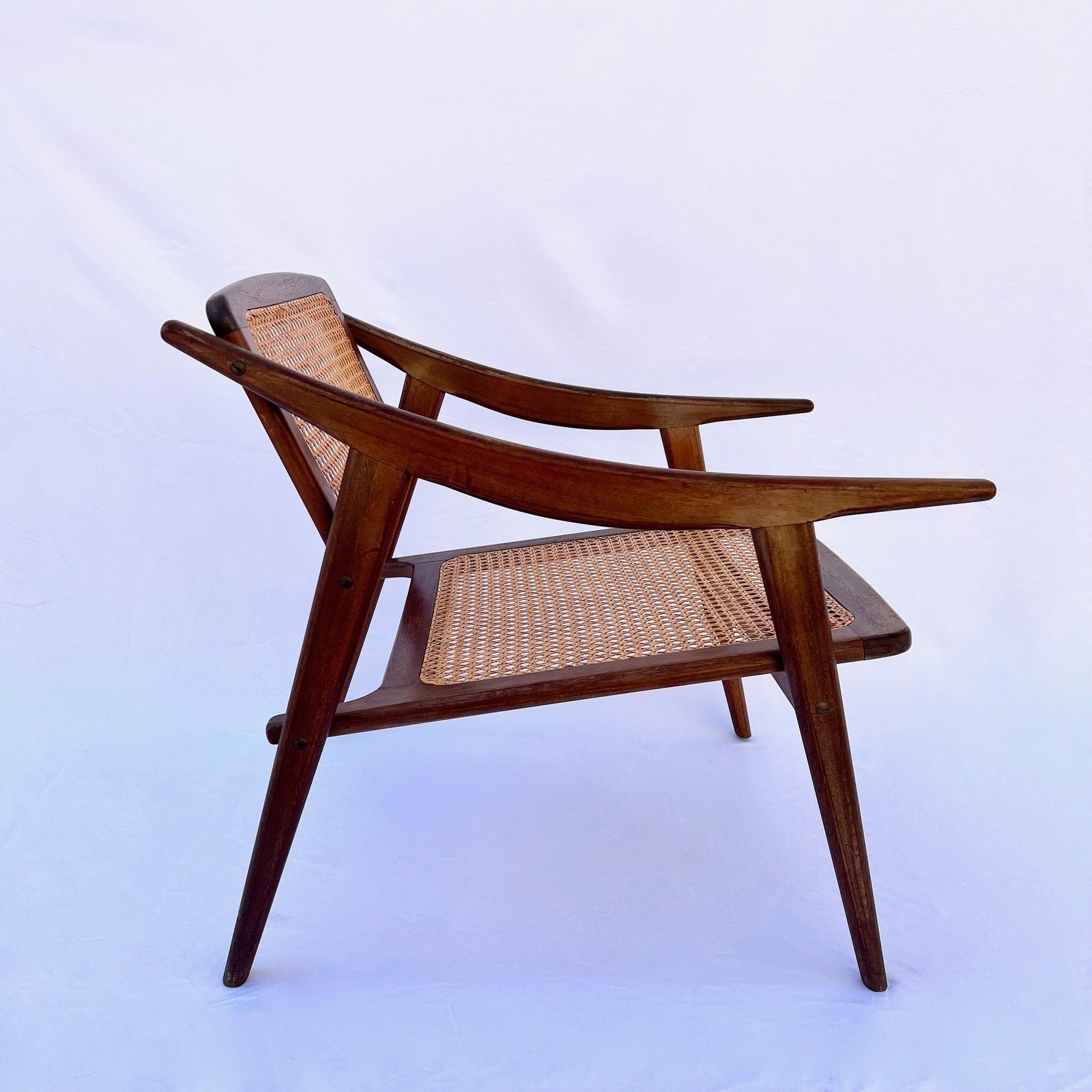 TEAK ARMCHAIR BY MICHEL DUCAROY FOR SNA ROSET, FRANCE, 1952